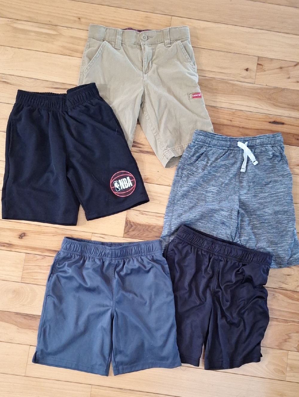 Levi's Tan Kids Shorts with Mixed Athletic Shorts Set